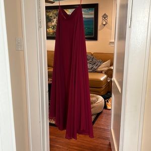 High rise maxi maroon skirt - never worn.